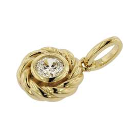 trendor 51749 Necklace Pendant 333 Gold with Cubic Zirconia