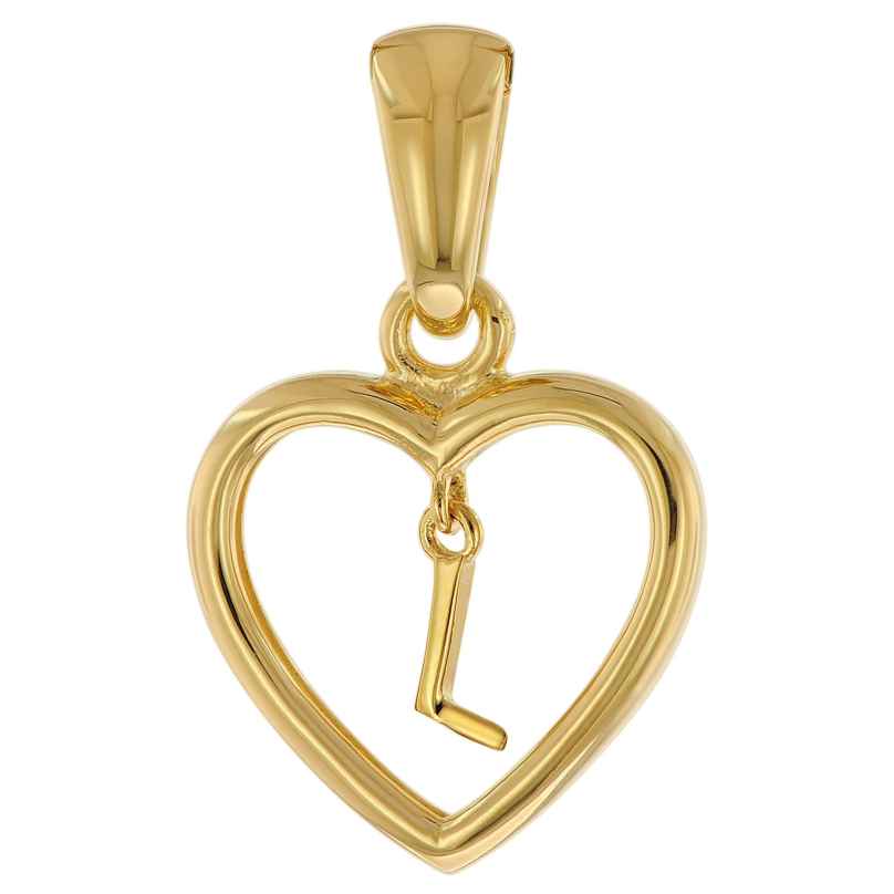 trendor 51850-L Heart Pendant with Letter L Gold Plated 925 Silver 4260727518486