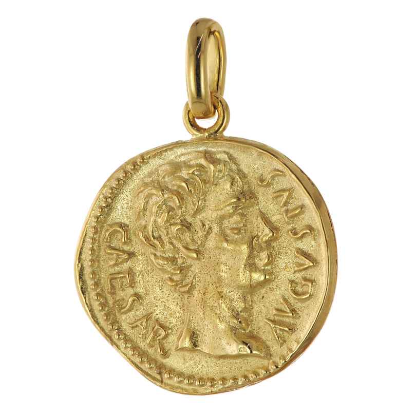 trendor 358845 Pendant Augustus 333 Gold Replica of a Roman Denarius Coin 4260727518554