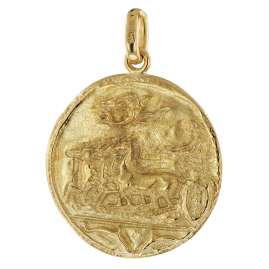 trendor 358846 Pendant Arethusa 333 Gold (8 carat) Replica of an Antique Coin