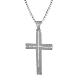 trendor 63836 Gents Necklace with Cross 925 Silver