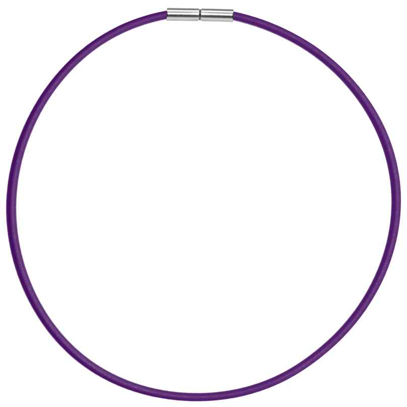 trendor 81736 Rubber Necklace Purple 4260266581736