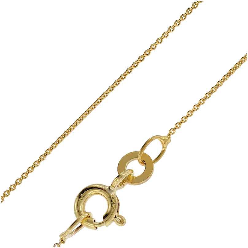 trendor 72405 Necklace for Pendants 333 Gold Round Anchor Chain 0.8 mm