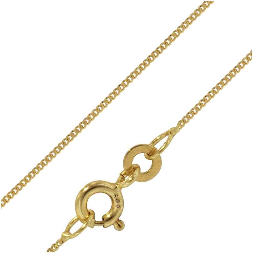 trendor 72436 Necklace 333 Gold 8 K Flat Curb Chain 0.8 mm Width