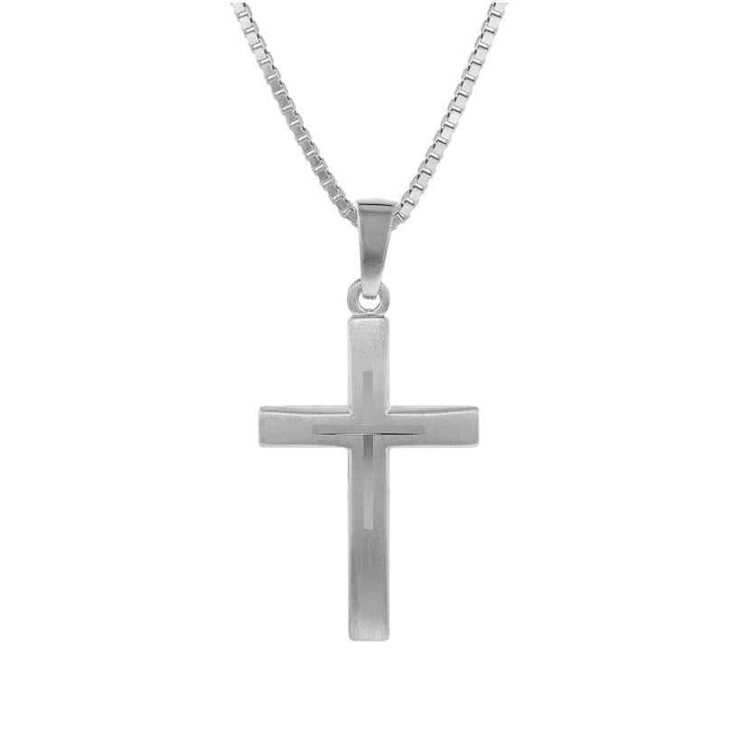 trendor 79602 Kids Silver Cross with Chain 4260333979602