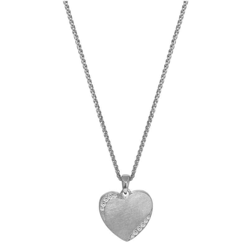 trendor 35896 Silber Halskette mit Herz-Anhänger 4260435358961