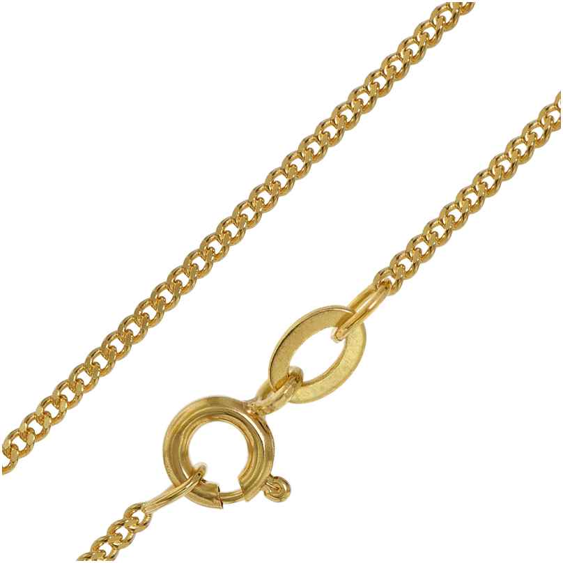 trendor 08427 Necklace For Pendants Gold Plated Curb Chain 1,4 mm