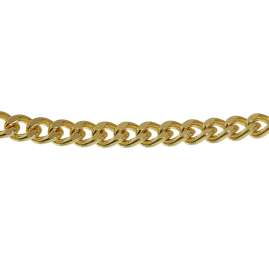 trendor 08427 Halskette für Anhänger Goldplattiert Flachpanzer 1,4 mm