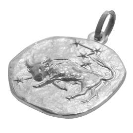 trendor 08441-05 Silver Zodiac Taurus with Necklace