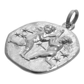 trendor 08441-06 Silver Zodiac Gemini with Necklace