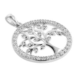 trendor 08544 Ladies Tree Of Life Pendant Silver Necklace