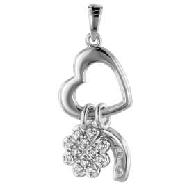 trendor 08815 Women's Necklace Good Luck Pendant 925 Silver