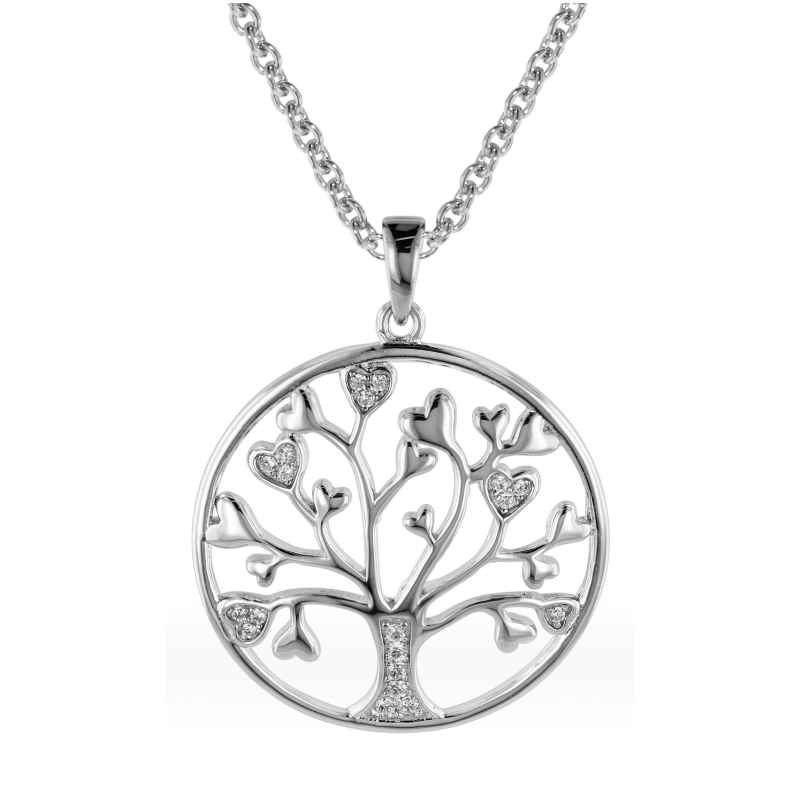 trendor 08817 Pendant Tree of Life with Necklace Silver 925 4260497088172