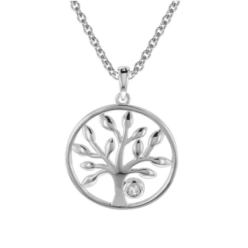 trendor 08818 Pendant Tree of Life with Necklace Silver 925 4260497088189
