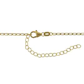 trendor 08997 Halskette für Damen 925 Silber Goldplattiert Zirkonias