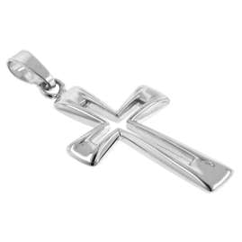 trendor 75011 Cross Pendant Necklace Sterling Silver 925