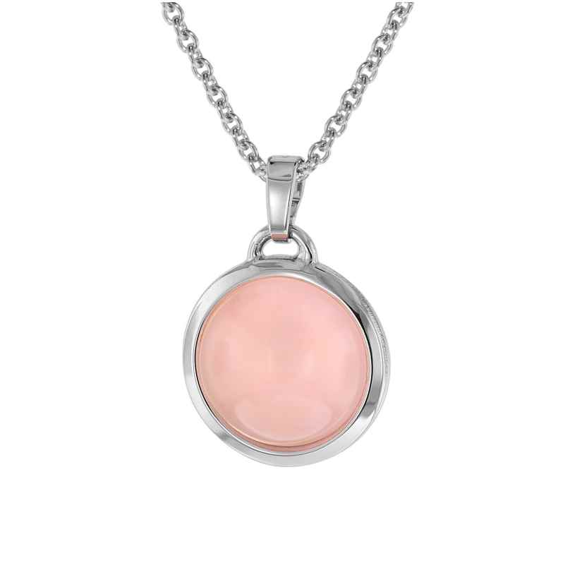 trendor 75024 Silver Women's Necklace Chalcedony Pink 4260641750245
