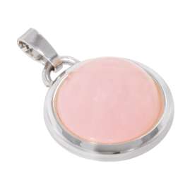trendor 75024 Silver Women's Necklace Chalcedony Pink
