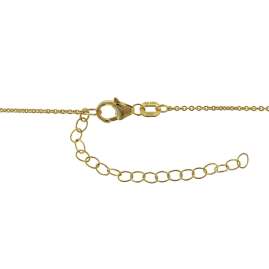 trendor 75068 Necklace for Ladies 925 Silver Gold plated 2 rows