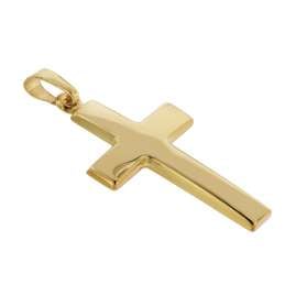 trendor 75221 Cross Pendant 24 mm Gold 333 (8 ct) with Gold-Plated Necklace
