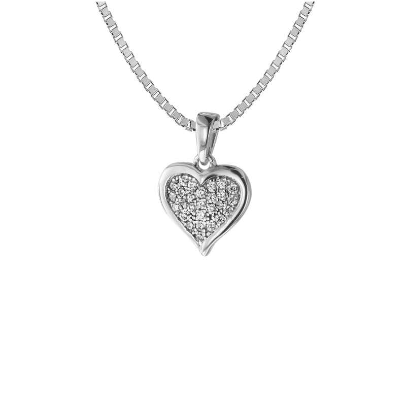 trendor 75262 Halskette für Junge Frauen Silber 925 mit Herz-Anhänger 4260641752621