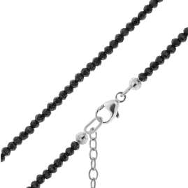 trendor 75345 Damen-Halskette Schwarzer Spinell 40 cm