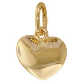 trendor 75394 Children's Heart Pendant Gold 585 14K with Gold Plated Necklace