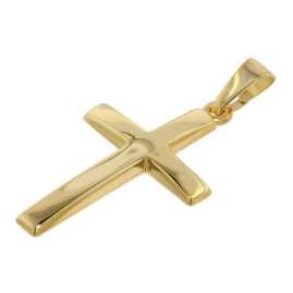 trendor 75544 Cross 21 mm Gold 585 with Gold-Plated Silver Necklace for Women