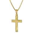 Kreuz-Anhänger Aus 333 Gold - Zeitlose Halskette Für Damen