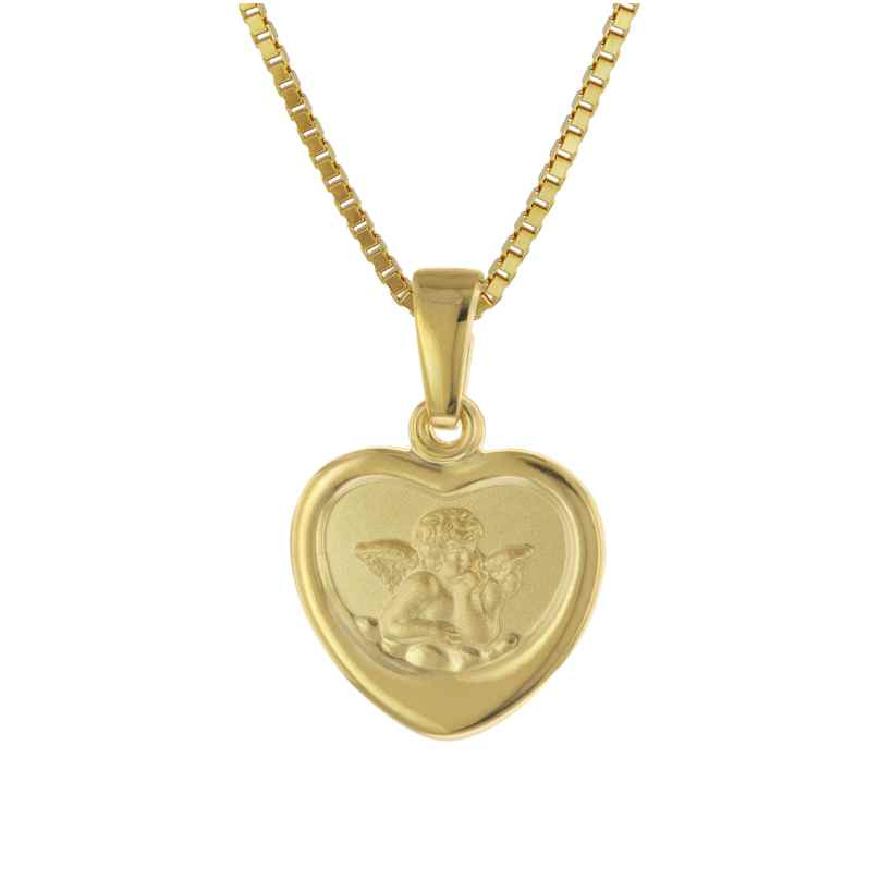 trendor 75713 Halskette mit Schutzengel für Mädchen Gold auf Silber 925 4260641757138
