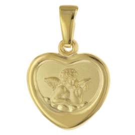 trendor 75713 Halskette mit Schutzengel für Mädchen Gold auf Silber 925