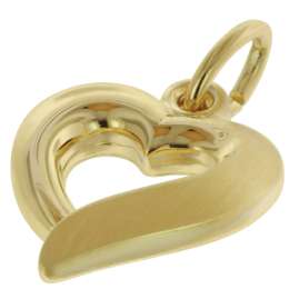 trendor 75716 Halskette mit Herz-Anhänger Gold auf Silber 925