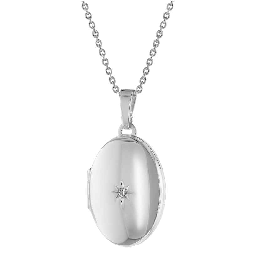 trendor 75728 Women's Locket Necklace Silver 925