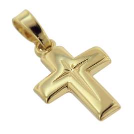 trendor 75786 Children's Cross Pendant 333 Gold 8 Carat + Gold-Plated Necklace