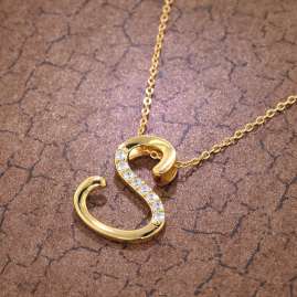 trendor 75852 Damen-Halskette Gold auf Silber mit Zirkonias