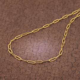 trendor 75880 Halskette für Damen Gold auf Edelstahl Bicycle-Chain 45 cm