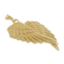 trendor 75951 Halskette mit Anhänger Engelsflügel Gold auf Silber 925