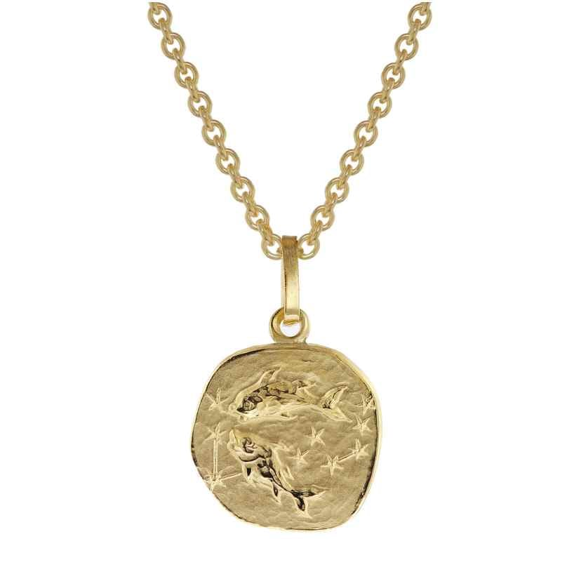 trendor 75905-03 Zodiac Sign for Children Pisces Gold 333 Pendant + Necklace 4260641759033