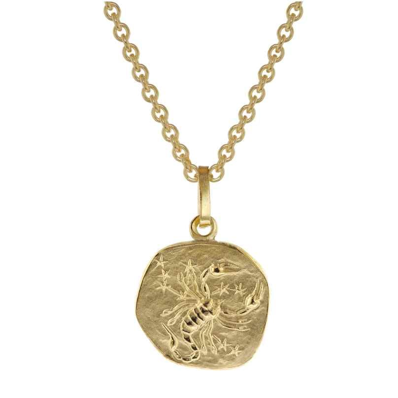 trendor 75905-11 Zodiac Sign for Children Scorpio Gold 333 Pendant + Necklace 4260641759118