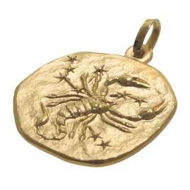 trendor 75905-11 Zodiac Sign for Children Scorpio Gold 333 Pendant + Necklace
