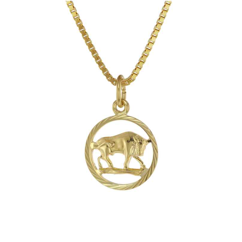 trendor 75990-05 Kids Zodiac Sign Taurus 333 Gold + Gold-Plated Necklace 4260641759903