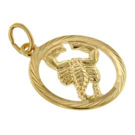 trendor 75990-11 Kids Zodiac Sign Scorpio 333 Gold + Gold-Plated Necklace
