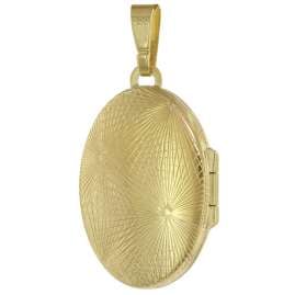 trendor 75980 Locket 333 Gold (8 ct) + Gold-Plated Silver Necklace