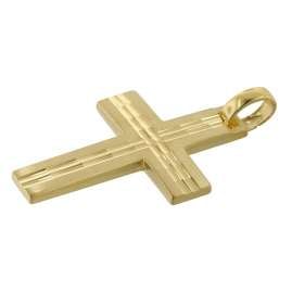 trendor 39020 Cross Pendant Necklace for Men Gold Plated Silver