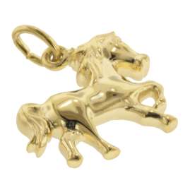 trendor 39024 Horse Pendant Children's Necklace Gold Plated Silver