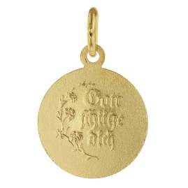 trendor 39041 Schutzengel Anhänger Gold 585 (14 Kt) + vergoldete Silberkette