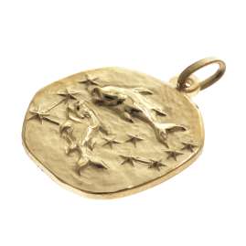 trendor 39070-03 Fische Sternzeichen Ø 20 mm Herrenkette Gold auf Silber