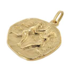 trendor 39070-06 Zodiac Sign Gemini Men's Necklace Gold Plated Silver 925