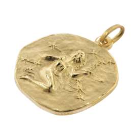 trendor 39070-09 Jungfrau Sternzeichen Ø 20 mm Herrenkette Gold auf Silber