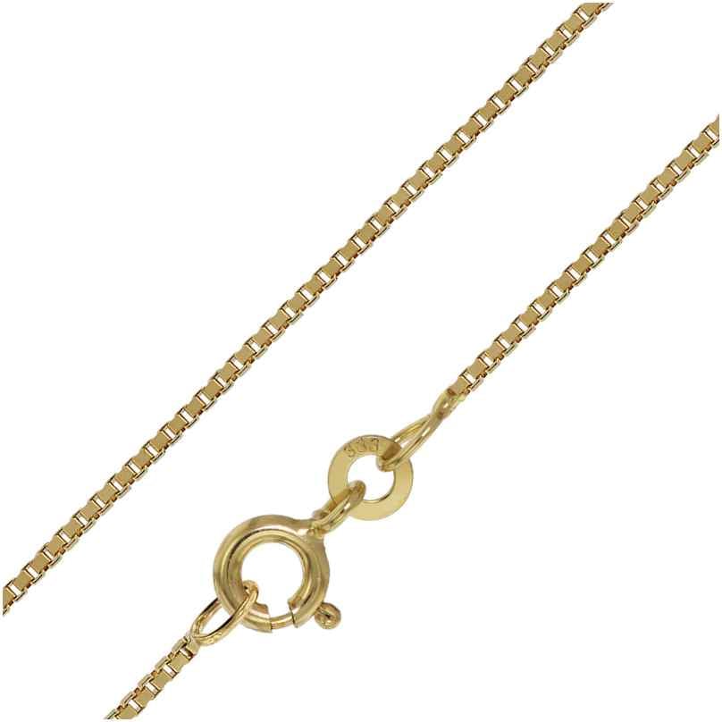 trendor 71751 Box Chain Necklace For Pendants Gold 333